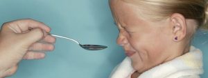 That needle will hurt and that medicine does taste badly!